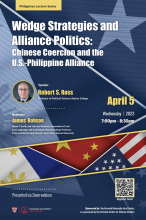 Poster from Wedge Strategies and Alliance Politics: Chinese Coercion and the U.S.-Philippine Alliance