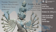 poster for Tantric Traditions talk by Andrea Acri
