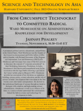 Jahnavi Phalkey talk poster